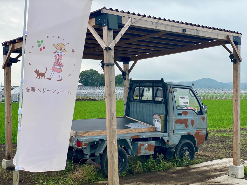 軽トラックを活用した直売所の様子