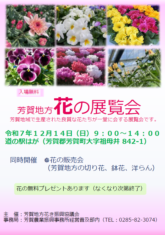 （イメージ）芳賀地方花の展覧会を開催します