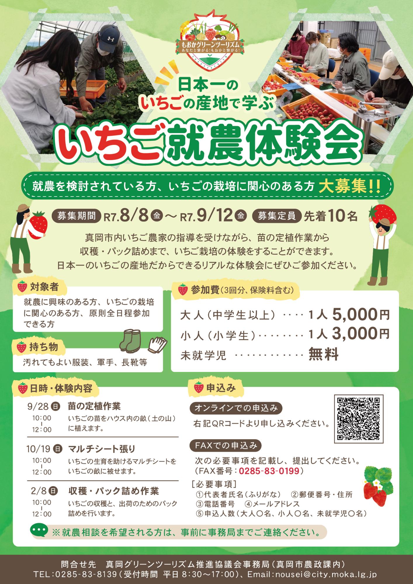 日本一のいちごの産地で学ぶいちご就農体験会