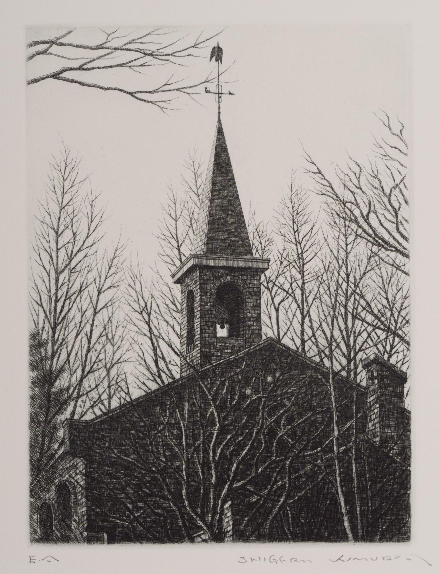 木村茂《3碌山館・B（銅版画集『安曇野』所収）》1980年 紙、エッチング（後期展示）
