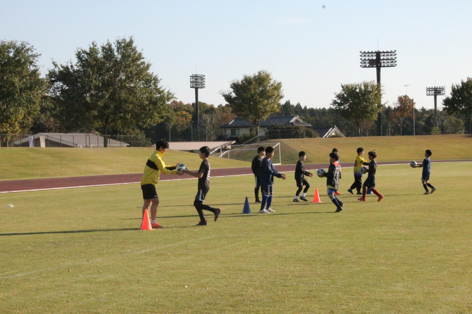 手を使った練習