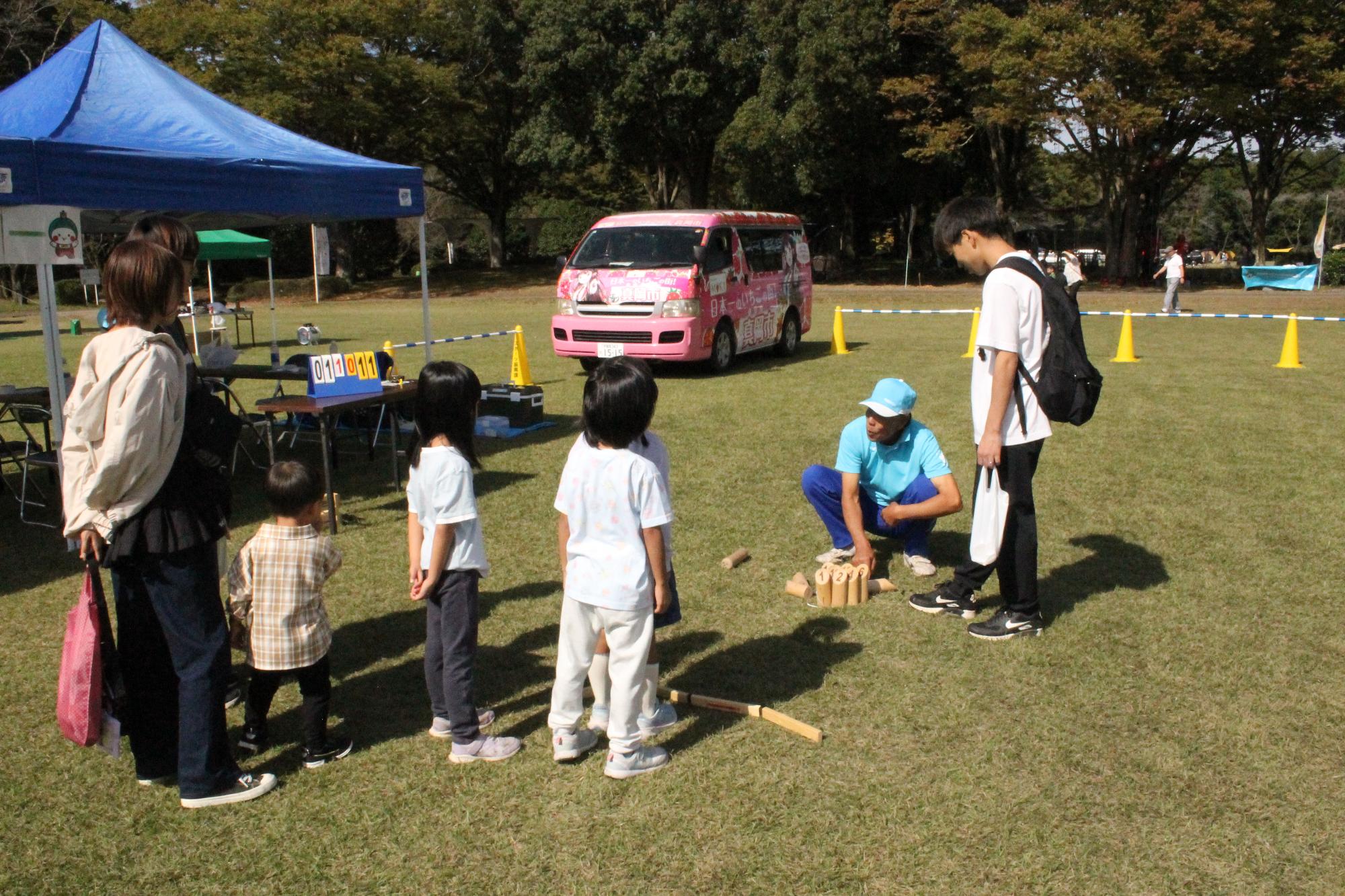モルック体験の様子