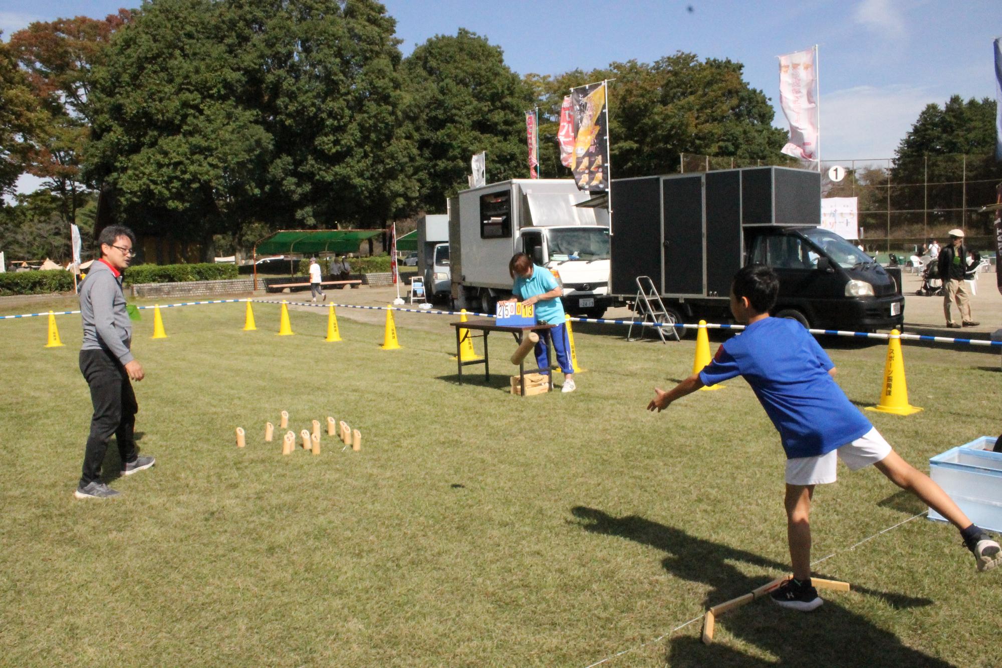 モルック体験の様子