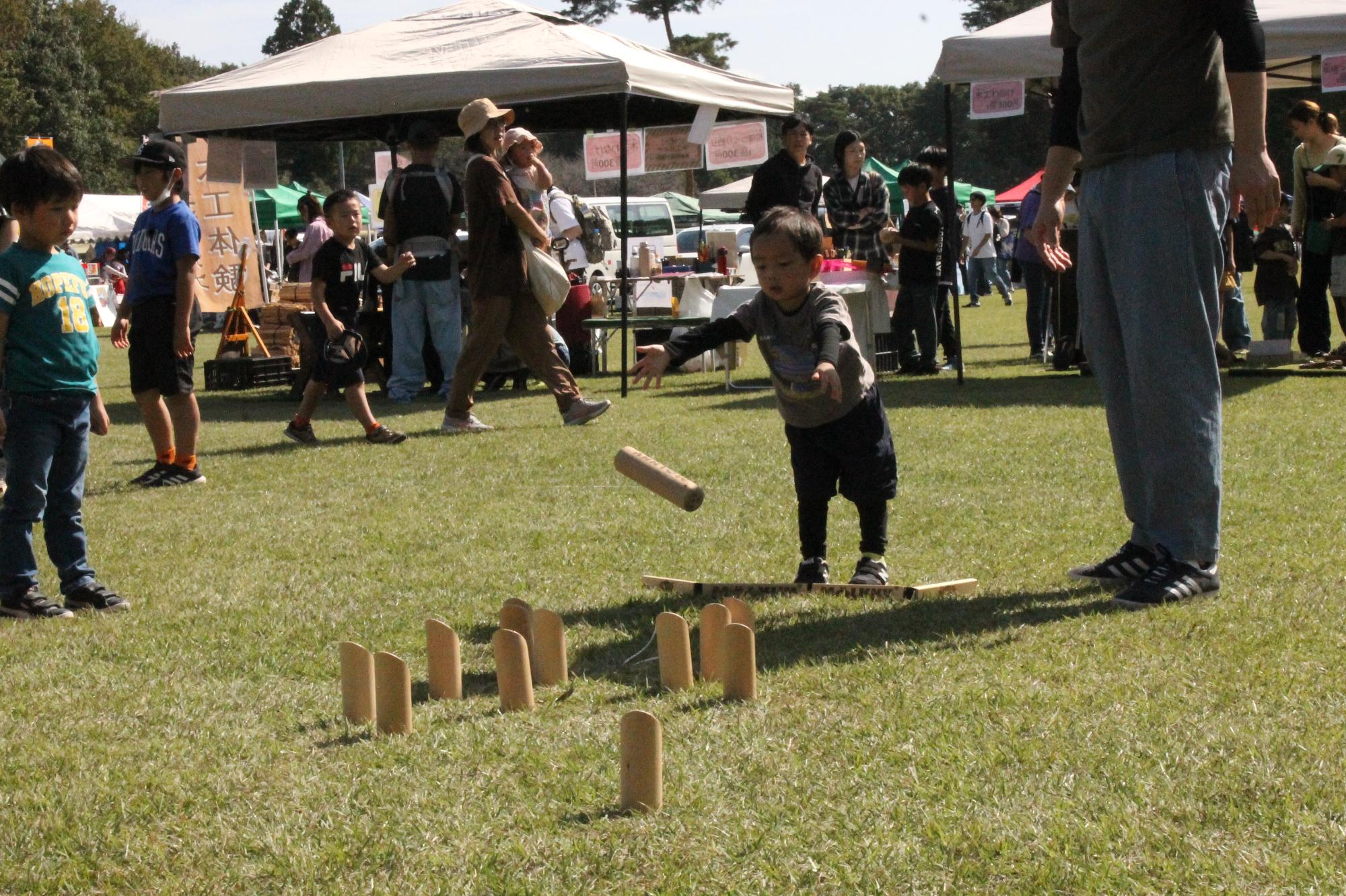 モルック体験の様子