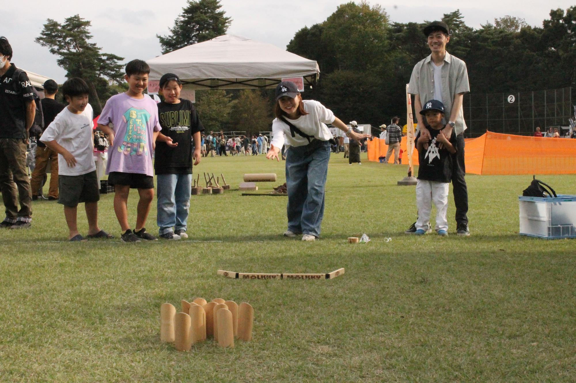 モルック体験の様子