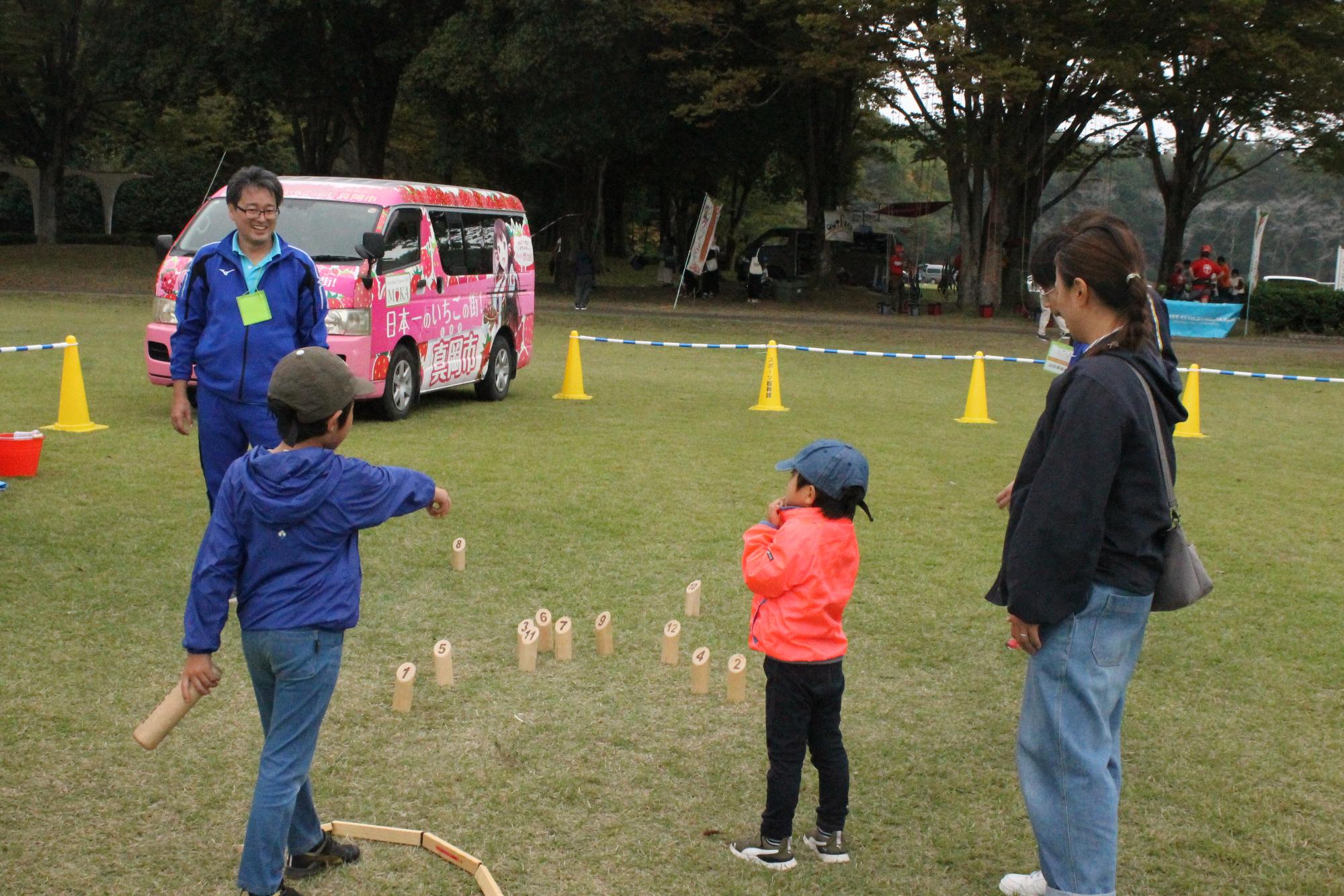 モルック体験の様子