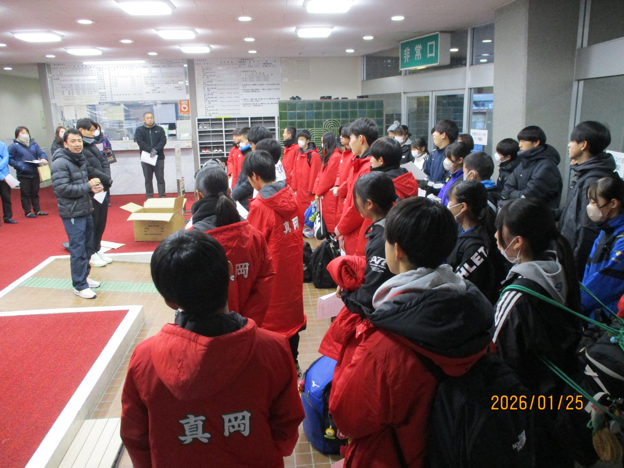 集合時の監督挨拶