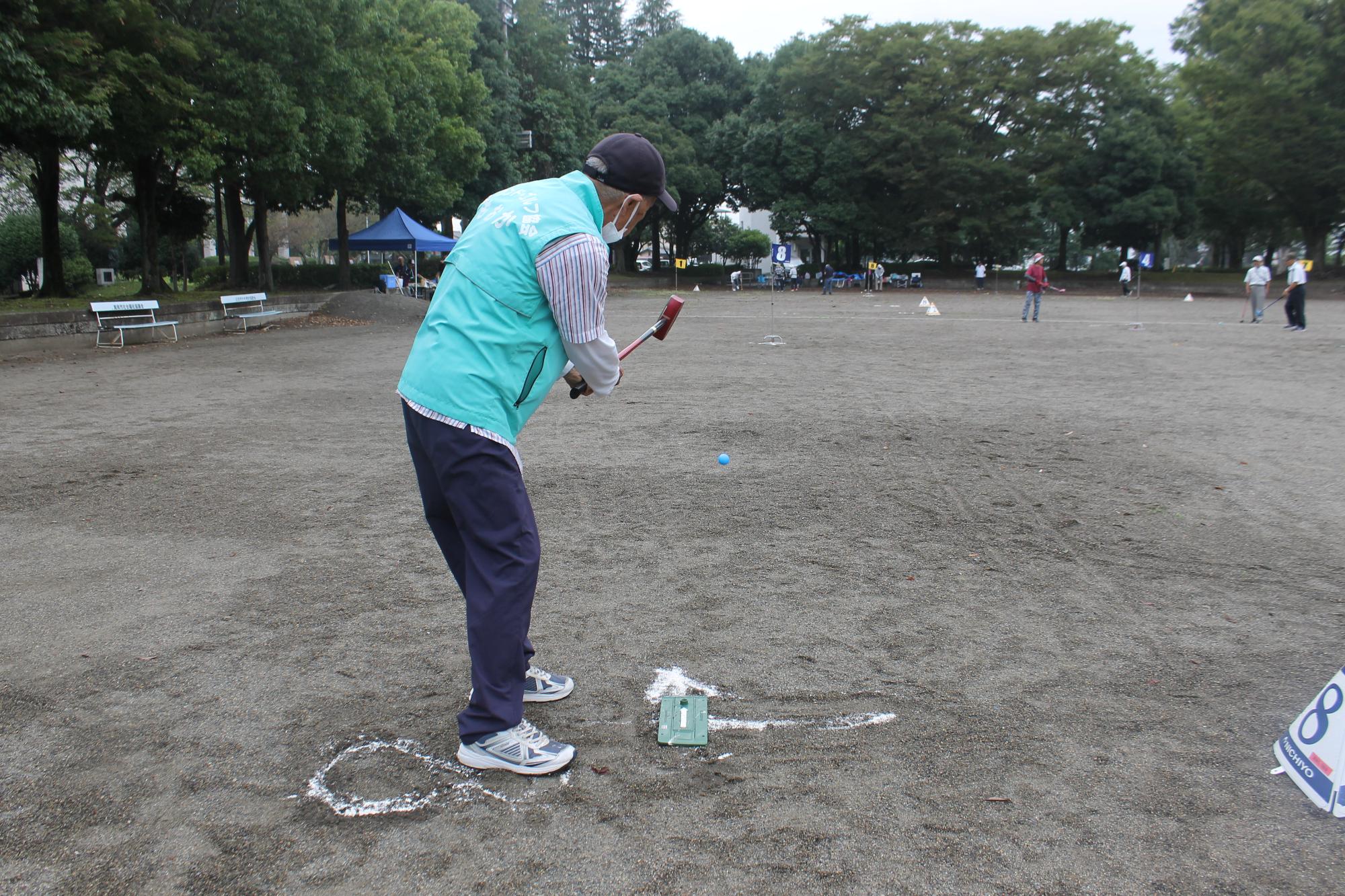 グラウンド・ゴルフ競技の様子