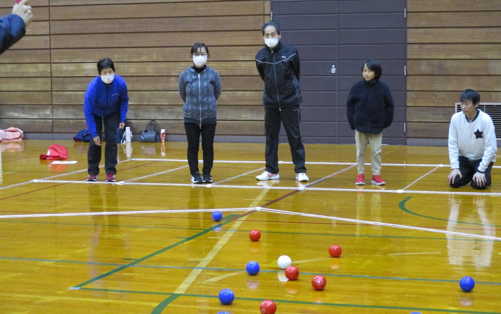 ボッチャ体験の様子