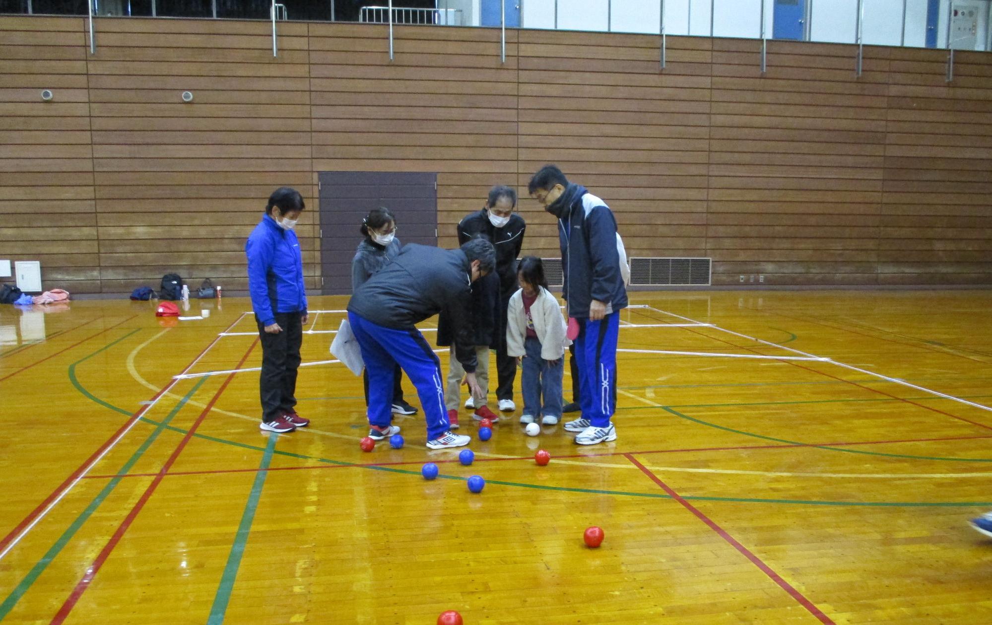ボッチャ説明の様子