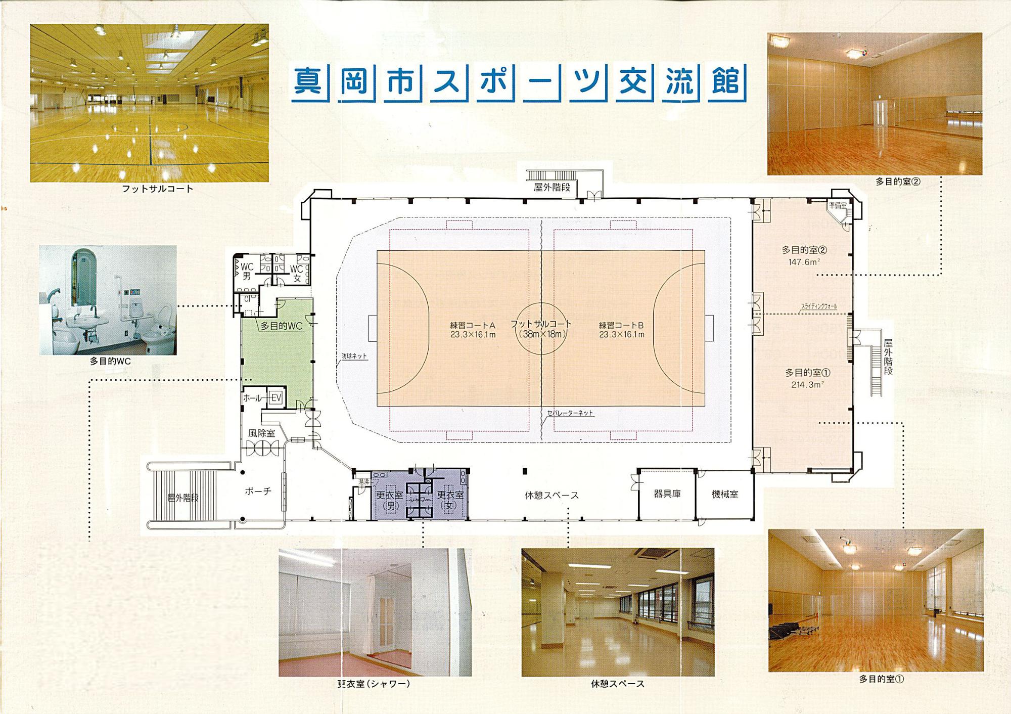 真岡市スポーツ交流館平面図
