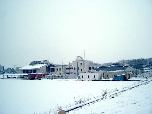 雪が降り積もり辺り一面真っ白になっている写真