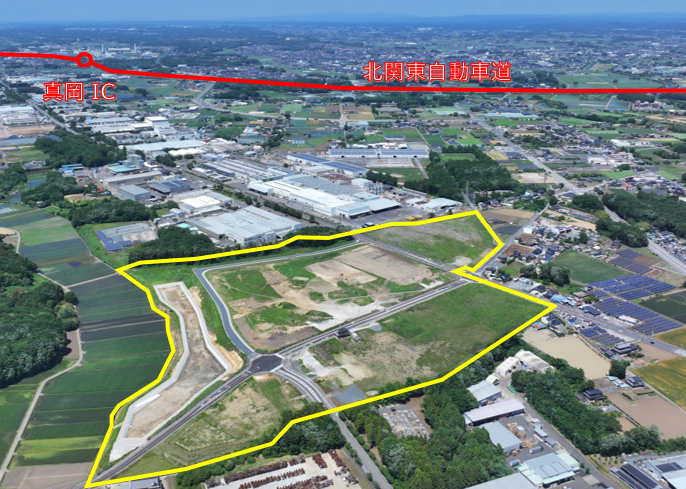 真岡てらうち産業団地航空写真