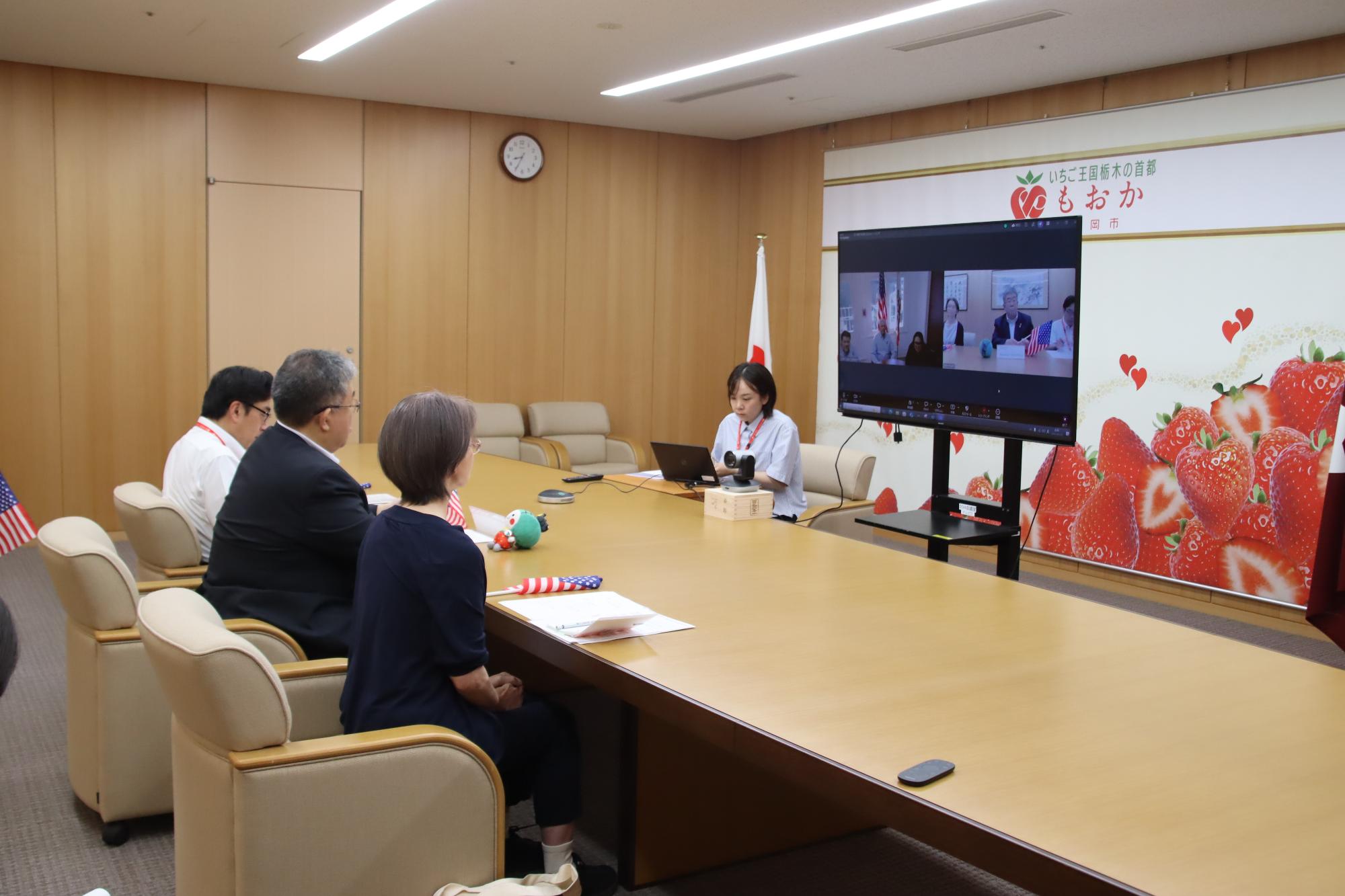会談の会場の様子
