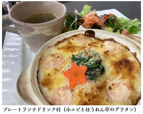小エビとほうれん草のグラタンプレートランチ